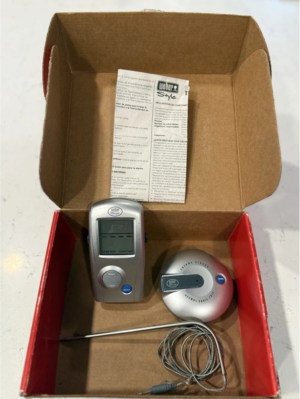 Weber Style Digital Thermometer 6438 Barbecue Beeper